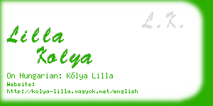 lilla kolya business card